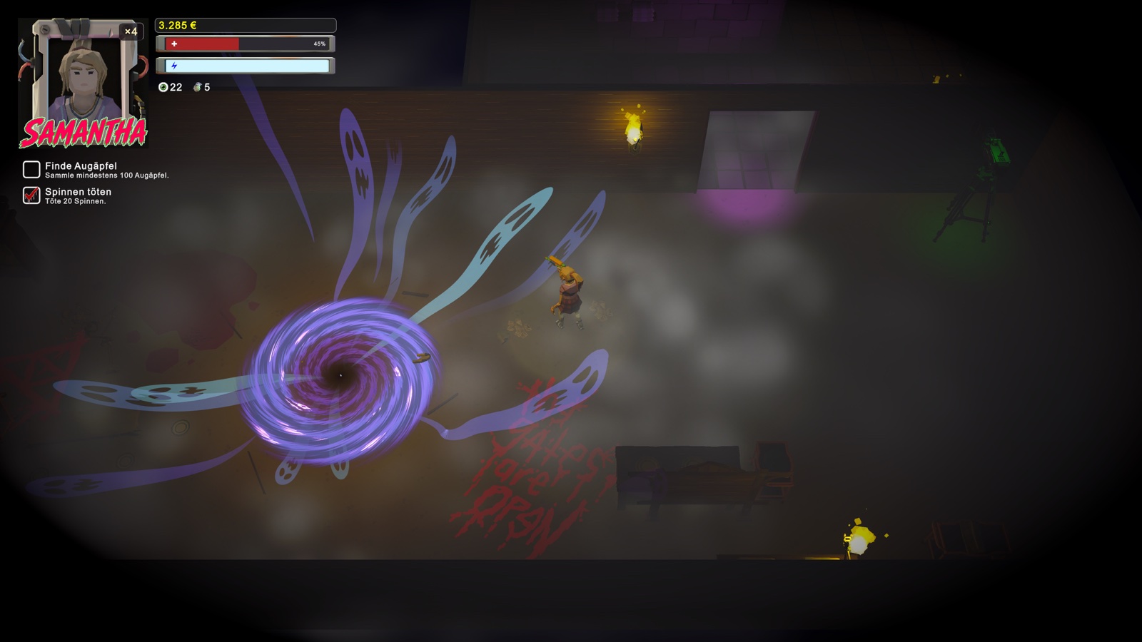 Haunted House Hellshift gameplay showing blackhole de.