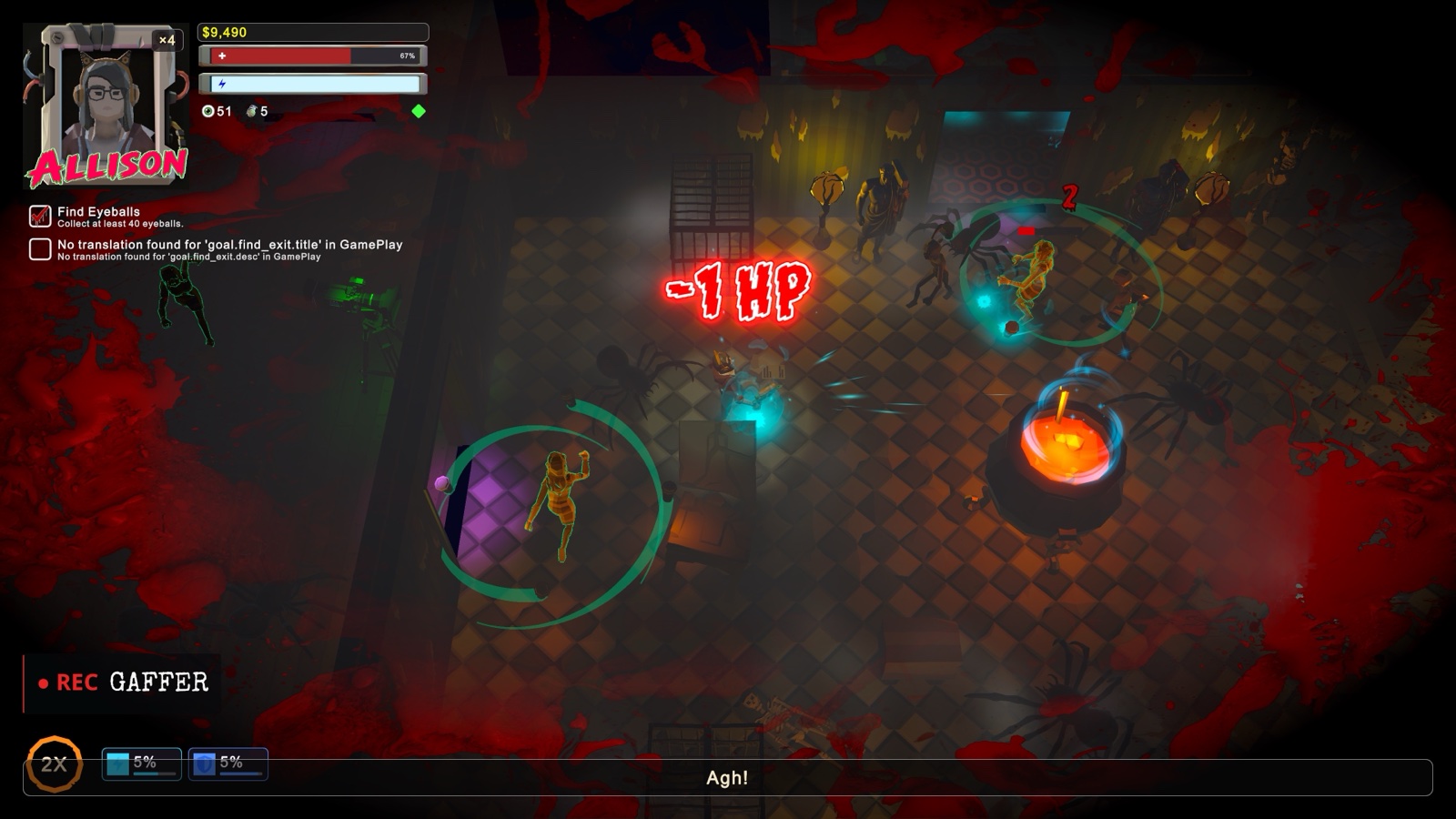 Haunted House Hellshift gameplay showing cauldron.