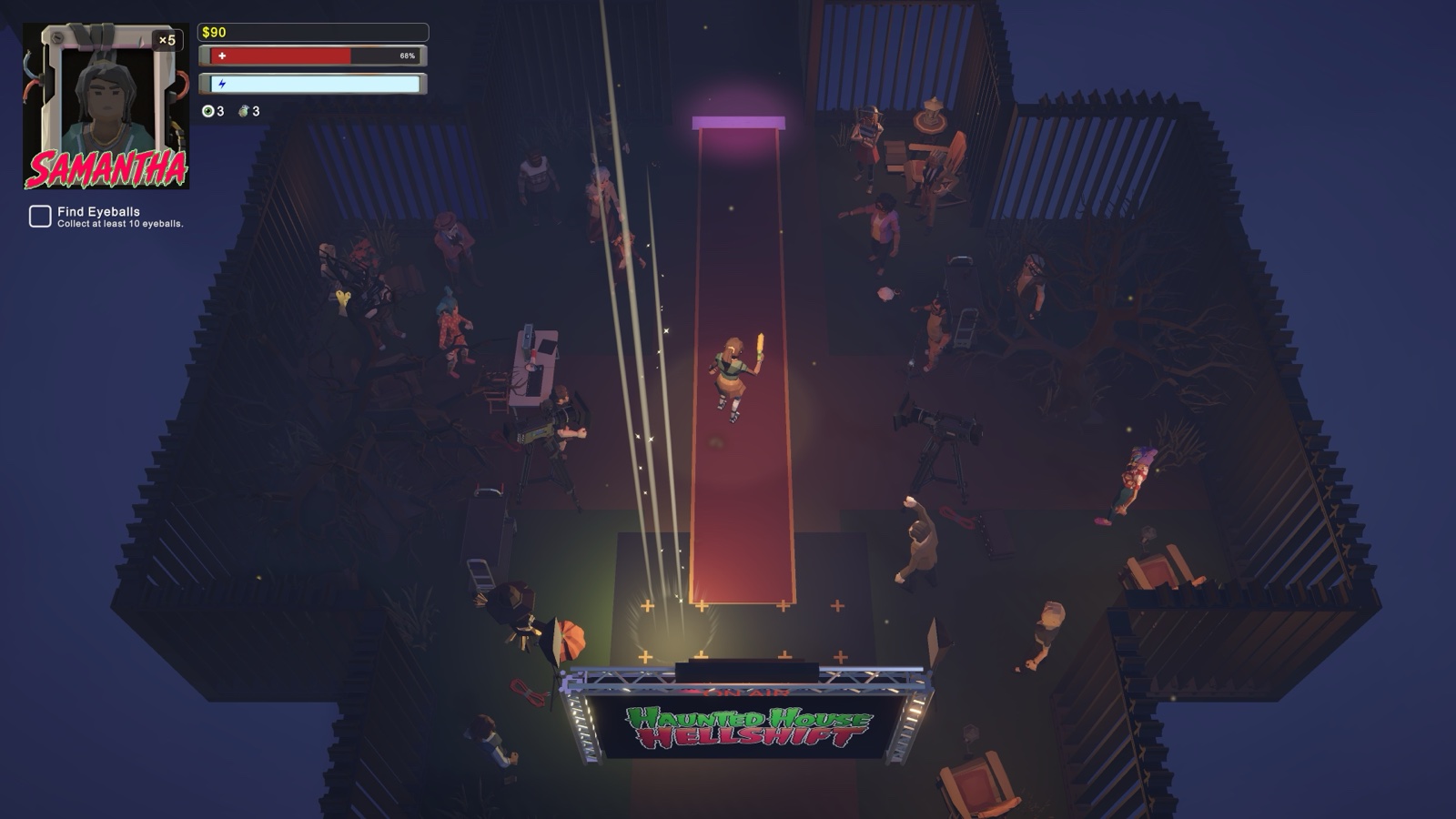 Haunted House Hellshift gameplay showing start.